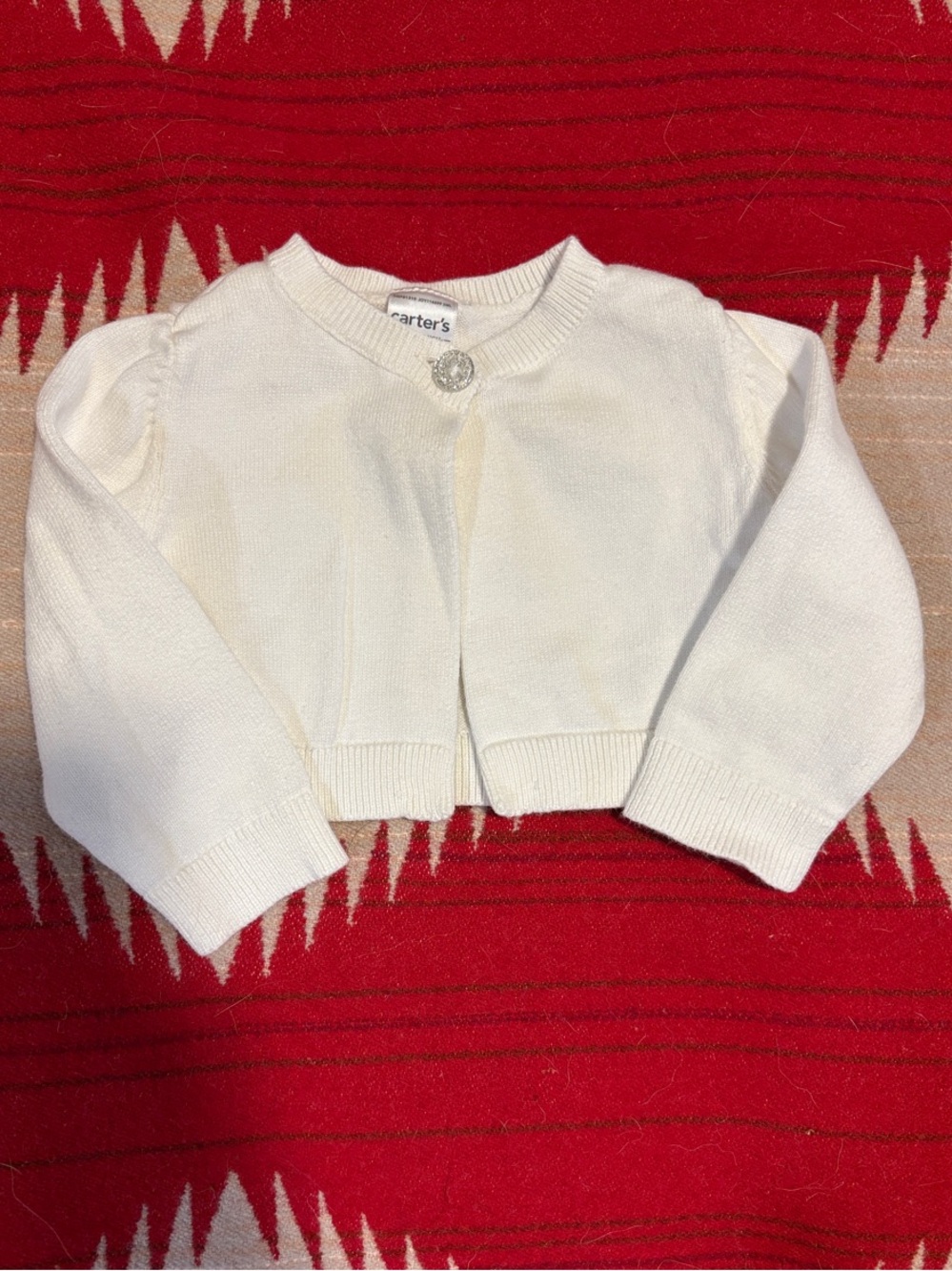 Baby Girl white 6m Carters cardigan sweater